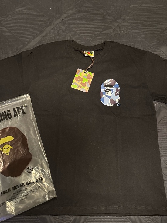 Stussy Other - A Bathing Ape Black Tee with a stussy collab